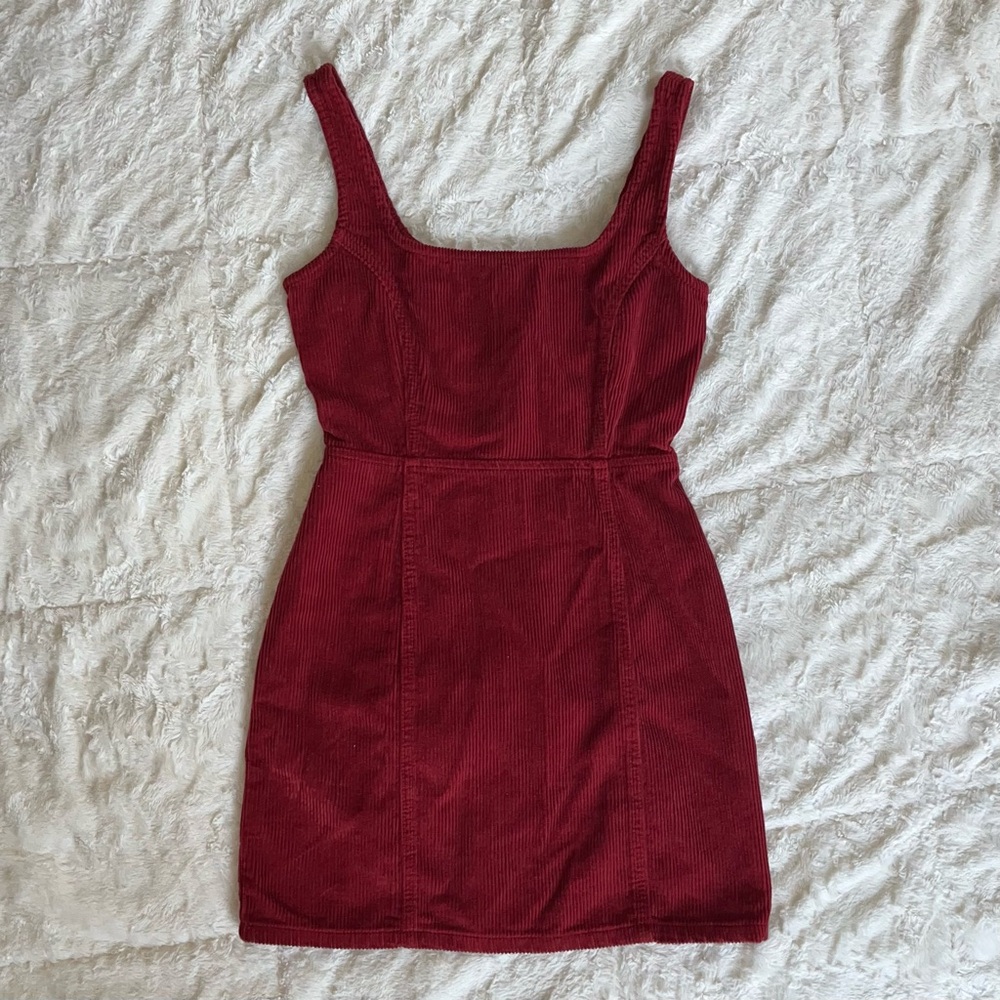 ASOS Design Cord Fitted Pinny Dress